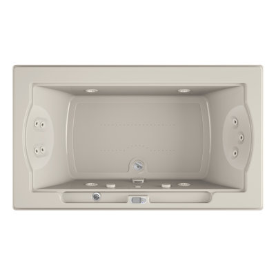 Fuzion® 72" x 42" Drop In/Undermount Combination Acrylic Bathtub with Light Included
