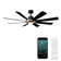 Aura 8 - Blade Indoor/Outdoor Smart Ceiling Fan with Adjustable CCT 2700K-3000K-4000K-5000K LED Light Kit and Remote Control Included, Works With Alexa and iOS or Android App