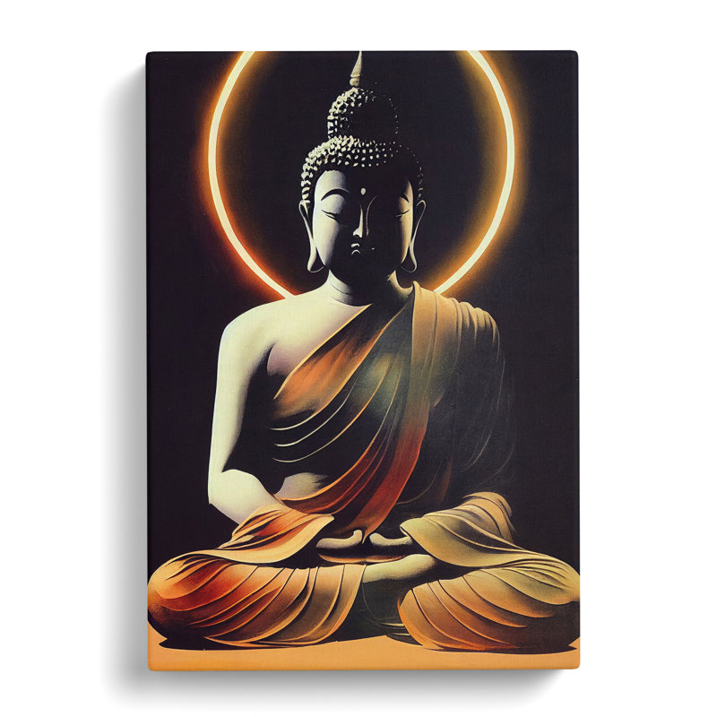 Thrilling Buddha - Wrapped Canvas Painting, 50cm H x 35cm W x 3cm D