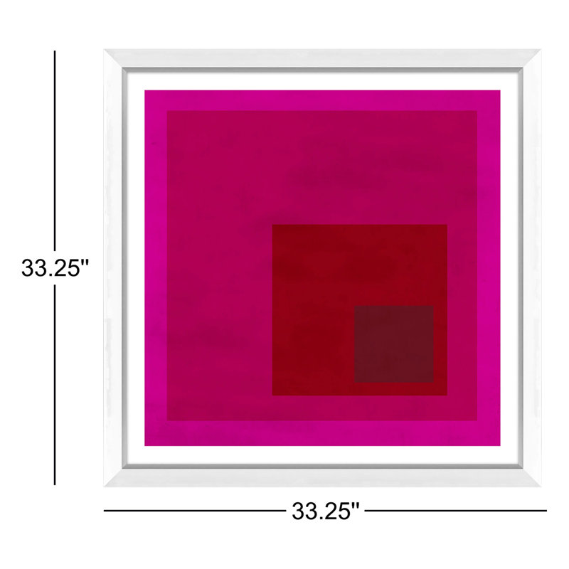 «Albers Influence», impression sur toile, Blanc, Blanc, H 33,25 po x l 33,25 po x P 1,75 po