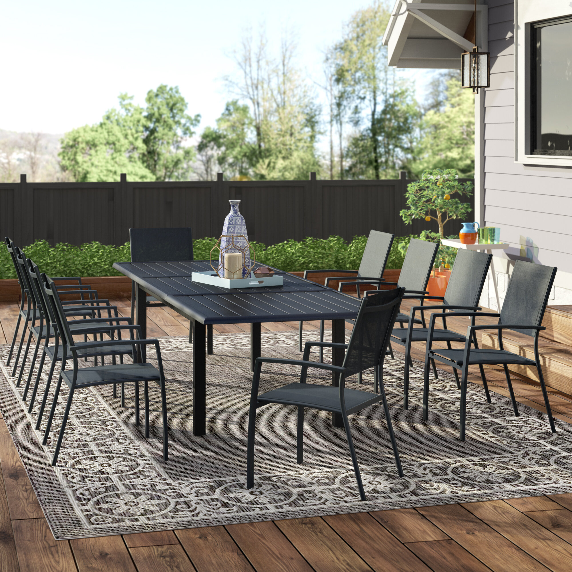 Gray patio online table