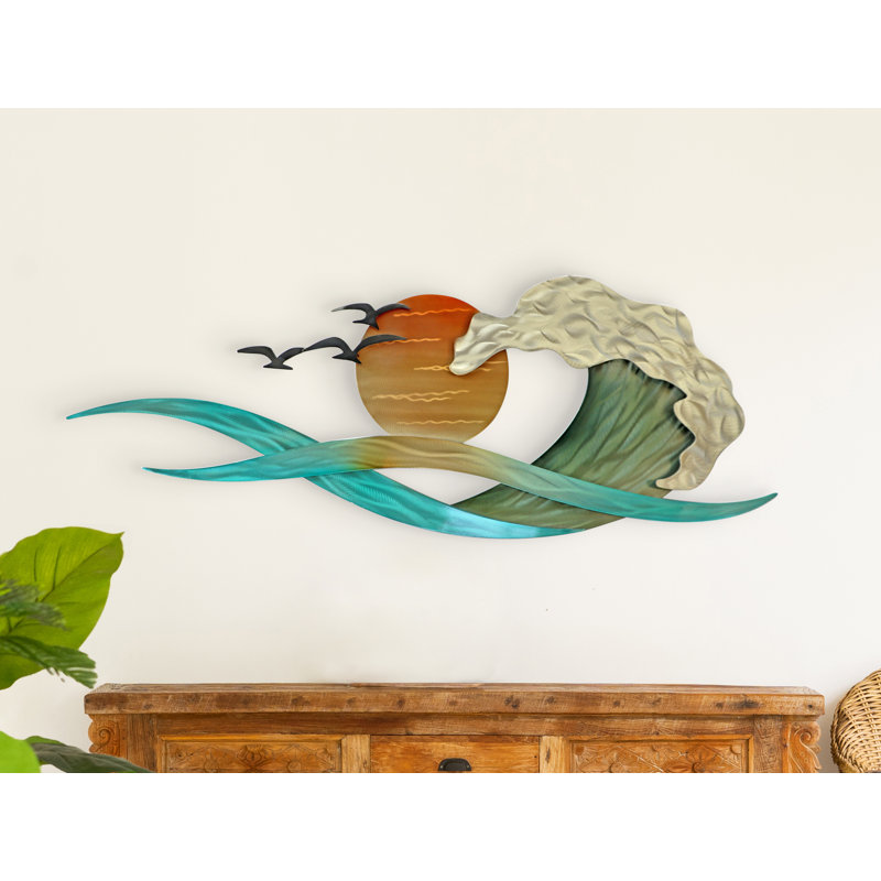 Handmade Coastal Landscape & Nature Wall Decor on Metal