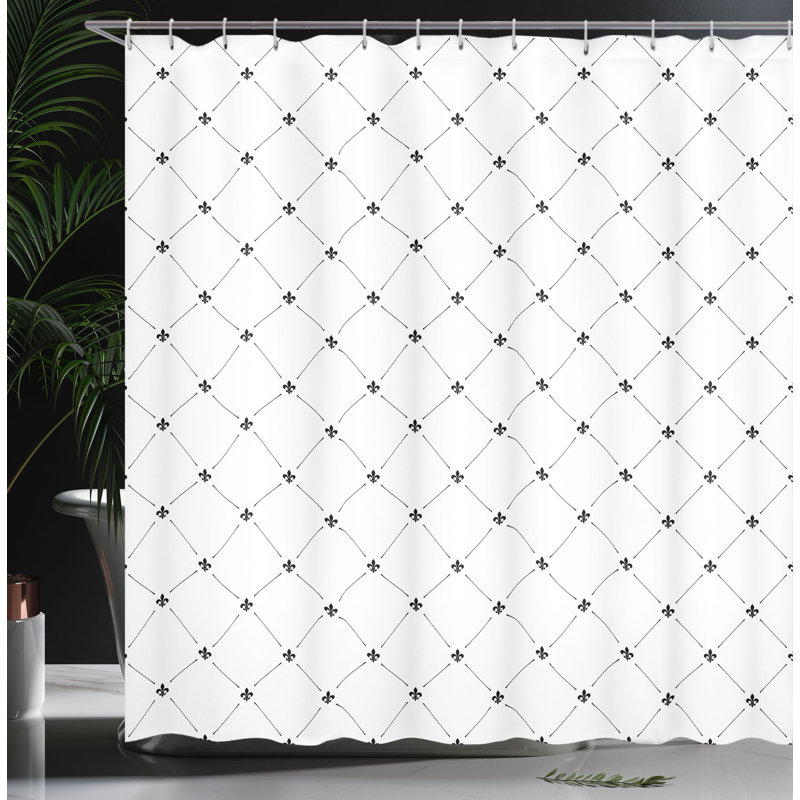 Rideau de douche Kavanagh Fleur De Lis, H 84 po x l 69 po