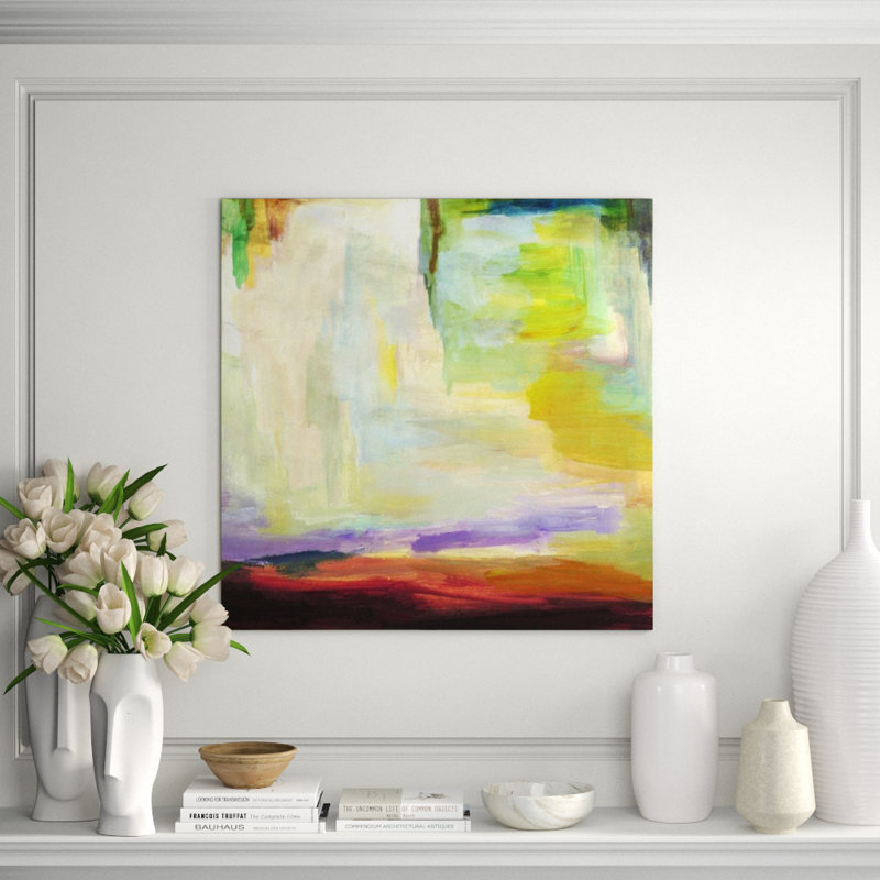 Entangle II Painting by Barclay Butera, 24" H x 24" W x 1.5" D, Knife Gel