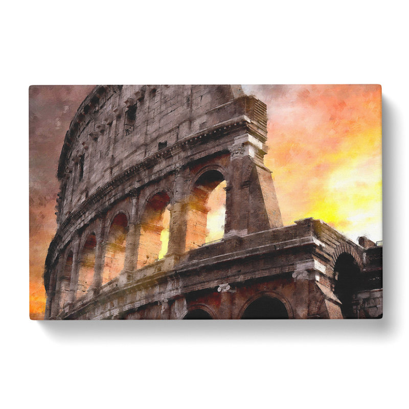 Colosseum Rome Italy Painting - Wrapped Canvas, 40cm H x 60cm W x 3cm D
