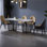 Rectangular design sintered stone dining table