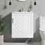 Meuble-lavabo mural noir avec lavabo et rangement latéral - Porte à fermeture douce, design moderne-1014154391