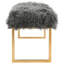 Fernando Faux Curly Sheepskin Bench-32979447
