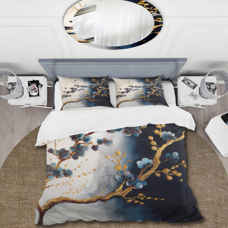 BED55869-Ensemble de housse de couette en microfibre / polyester, Housse de couette simple + 1 taie décorative stan
