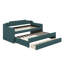 Lit de jour simple rembourré avec lit gigogne et trois tiroirs, canapé-lit, base de lit en bois avec accoudoirs inclinés, aucun sommier nécessaire-1404797765