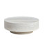 Table basse ronde en fibre de verre beige pour le salon
