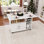 47 Inch Foldable Multi-Functional Table With Storage Shelves & Wheels Compact Dining Desk For Small Spaces