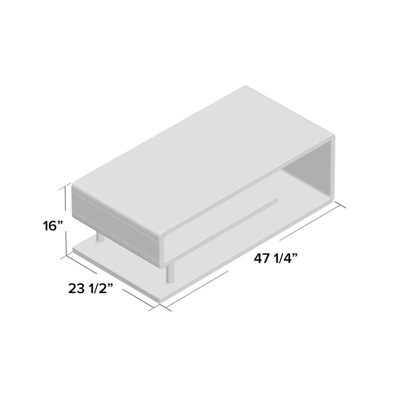Gethin Single Coffee Table, White