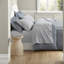Ensembles de literie pour grand lit durables avec polyester rayé tissé, style scandinave moderne