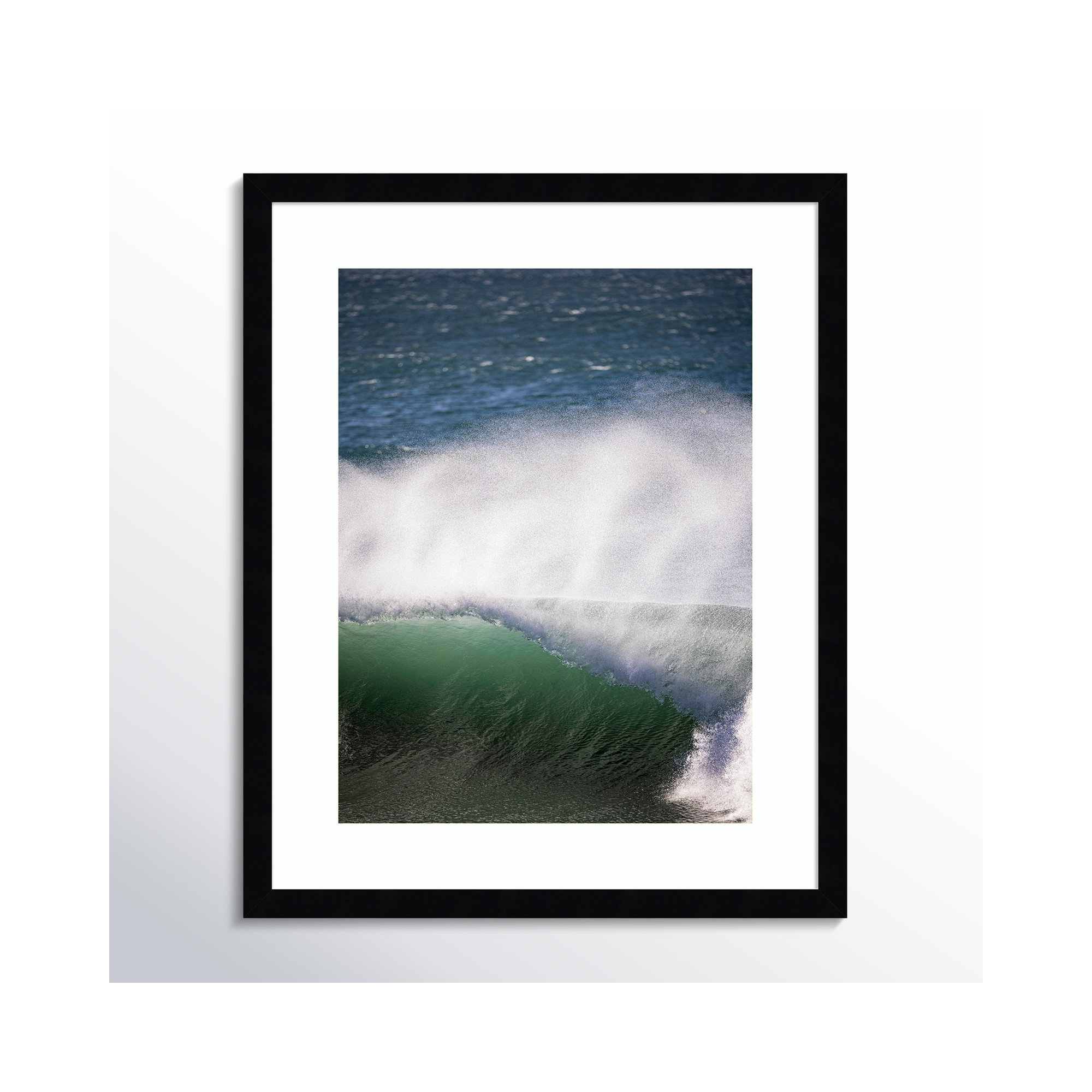 Tube Wave by Shot by Clint Wood Framed Wall Art Print, 21" H x 17" W, Black 