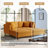 Seemab 4 - Piece Upholstered Orange Corduroy Modular Sectional with Pillow Back and Removable Ottoman-2000931632