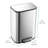 Stainless Steel Garbage Can with Lid, Step-On Pedal and Inner Bucket, Rectangular Trash Can for Kitchen-108928416