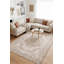 Tapis beige à motif tissé rétro-50467839
