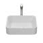Lavabo vasque rectangulaire en céramique 19 po x 15 po avec robinet en acier inoxydable-121534249