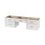 Meuble-lavabo double mural flottant avec bureau 72 po Disar-126303089