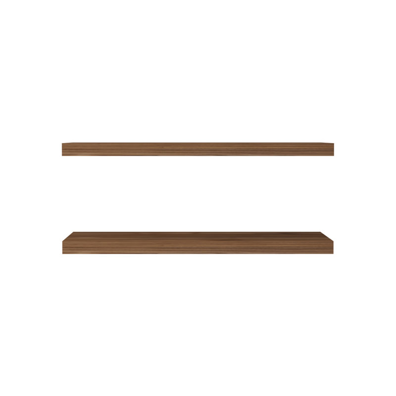 2 tablettes flottantes de 31,5 po de largeur. Élégant et pratique pour la chambre à coucher, la salle de bain, le bureau. Supports dissimulés pour un décor minimaliste. 2 x salon.