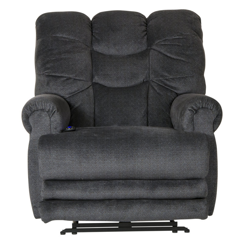 Fauteuil inclinable rembourré avec repose-pieds Big Man's, Électrique, Encre