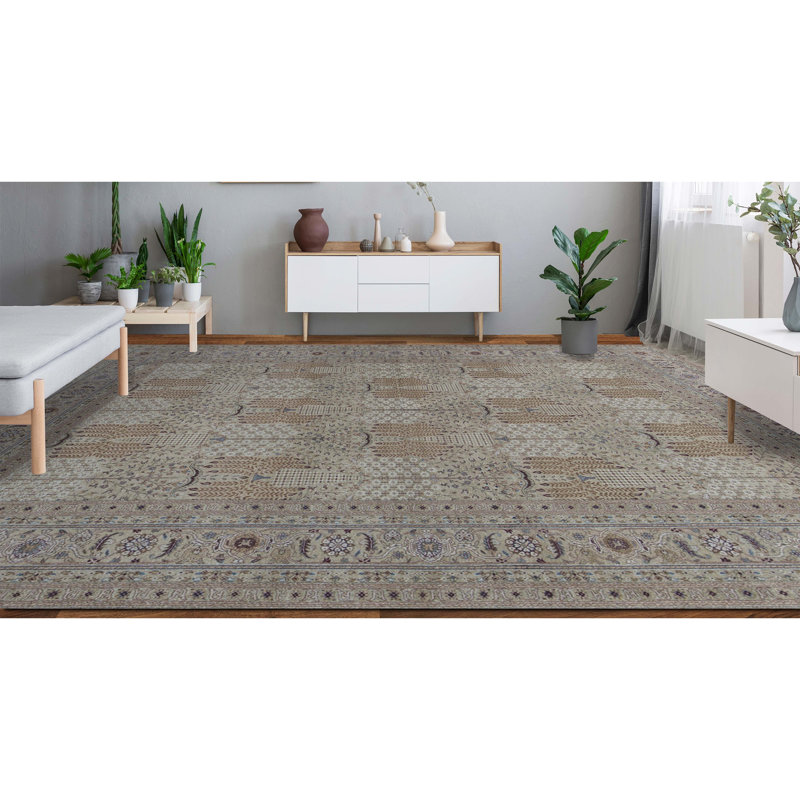 Hand Woven Wool Oriental Area Rug, Rectangle 6'1" x 9'2"