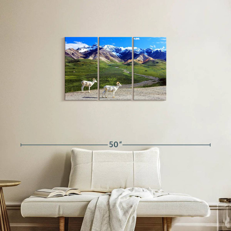 Rorry Dall Sheep In Denali, 20" H x 33" W