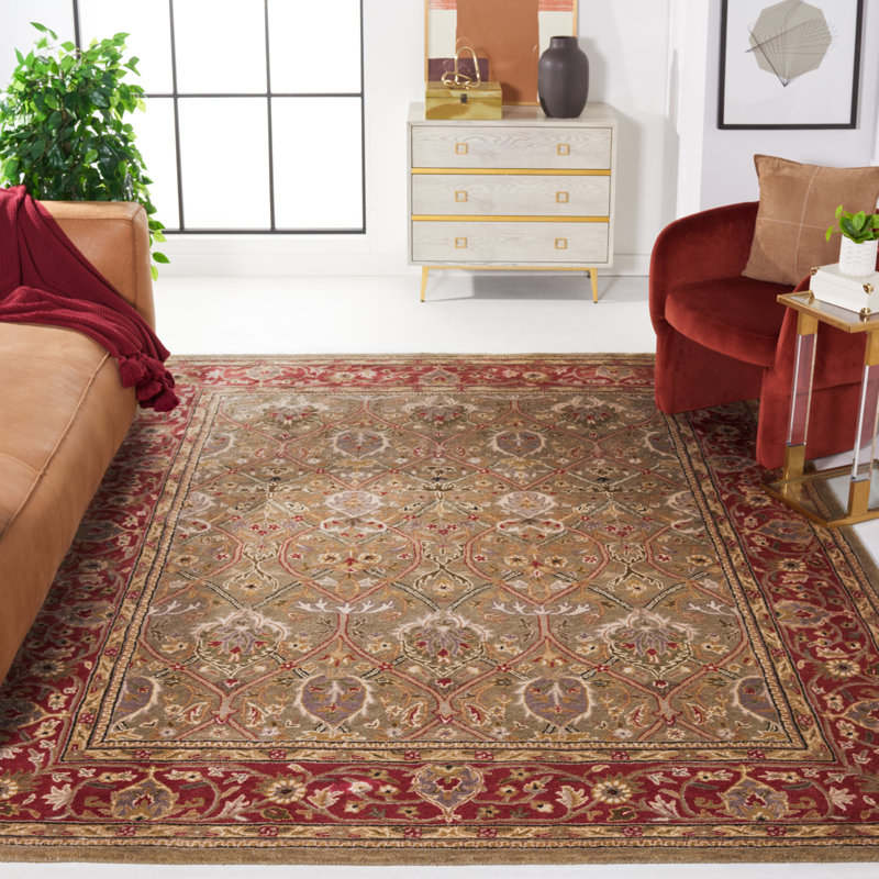Evie Hand Tufted New Zealand Wool Oriental Rug, Rectangle 12' x 15'