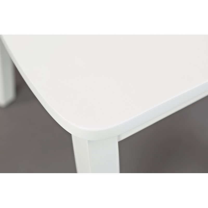 Chaise d'appoint en bois massif Brinson, Blanc