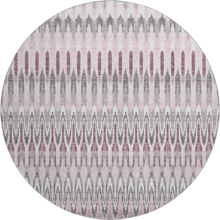 Premium Machine Washable Prisco Pink Rug