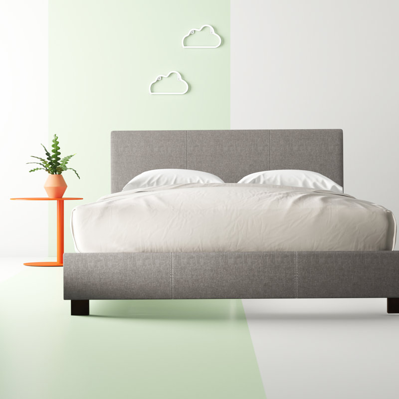 Caylinn Upholstered Platform Bed, Full, Beige