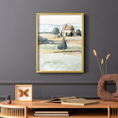 «On The Countryside II», reproduction encadrée - bois massif