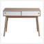 Table d'entrée avec 2 portes coulissantes blanches, console avec espace de rangement et pieds en bois, table de canapé derrière le canapé pour le couloir, salon, couleur naturelle