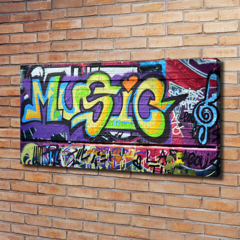 Graffiti On The Wall - Wrapped Canvas Print