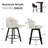 26" Swivel Upholstered Counter Stool With Diamond Button-Tufted Backrest And Metal Frame-69402795