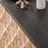 Rustic 4-Door Wood Cabinet with Geometric Pattern