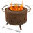 Lowanda 30" Round Wood-Burning Brown Finish Steel Smokeless Fire Pit with Poker