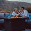Buthayna Rectangle Iron Propane Smokeless Fire Pit Table