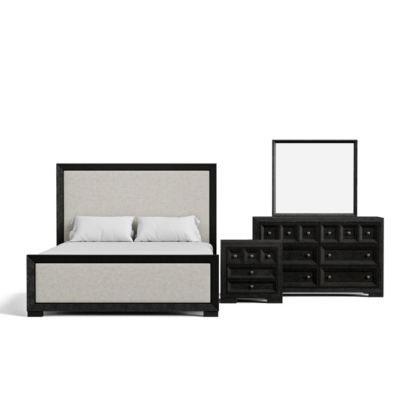 Chahine 4-Piece Bedroom Set, Queen, Black