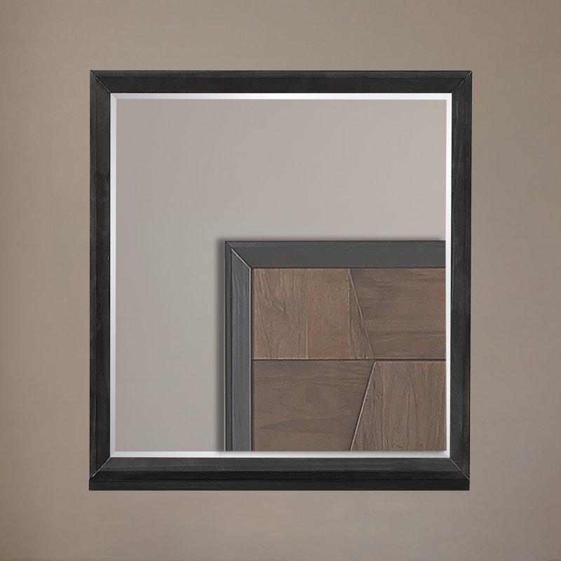 Frankie Aurelio Modern Ebony-Framed Dresser Mirror