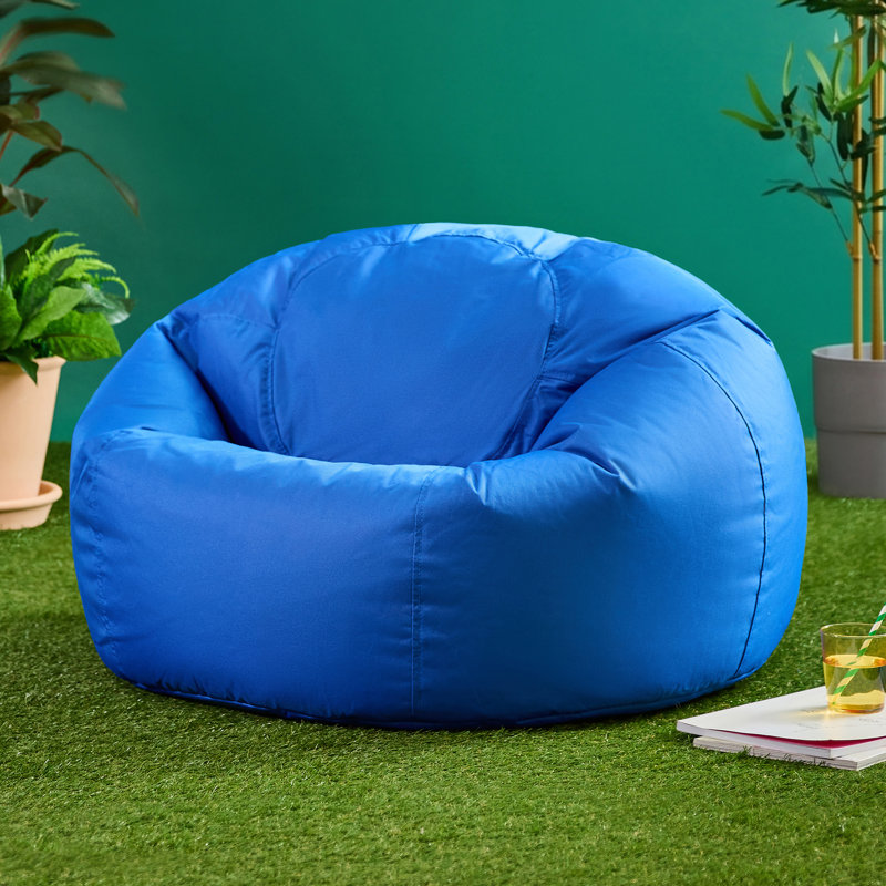 Kingston Water-Resistant Classic Bean Bag, Blue, 50cm H x 85cm W x 85cm D