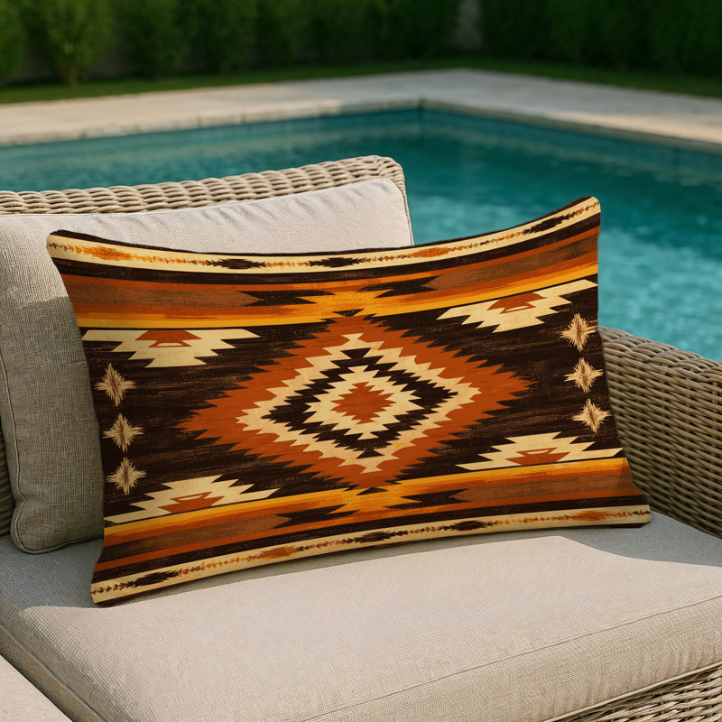 Sunset Mirage Indoor And Outdoor Throw Pillow, Rectangle 14"H x 20"W
