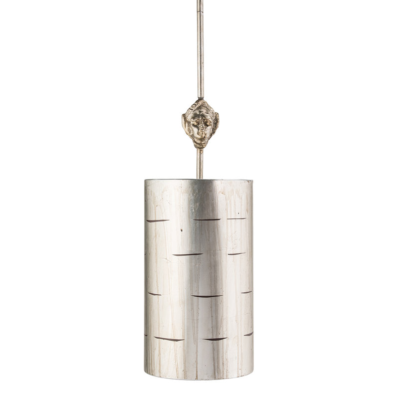 1-Light Pendant, Aged Silver