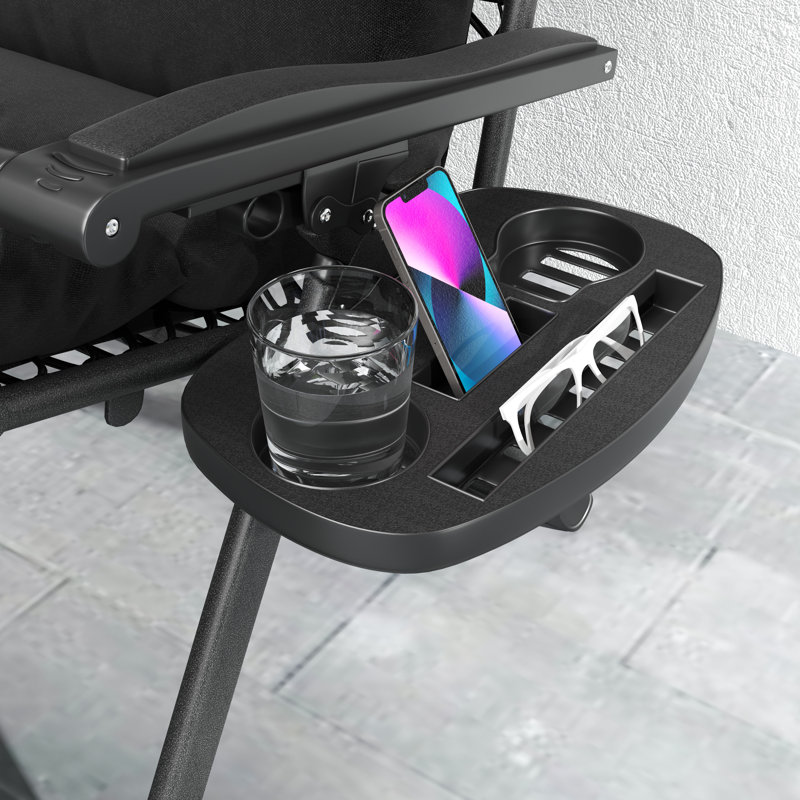 90cm Long Zero Gravity with Cushions, Black