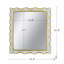 Miroir mural 14,5X16 "en poudre et résine avec cadre doré et blanc