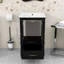 Meuble-lavabo autoportant avec lavabo en céramique, tiroir, armoire à 2 portes et patins réglables-1362295369