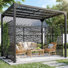 Ensemble de pergola en métal 8 x 10 pi avec 4 écrans d'intimité