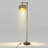 Industrial Floor Lamp With Rustic Stripe Lampshade Standing Pole Light Heavy Base E26 Socket Footswitch For Bedroom Office Reading Study