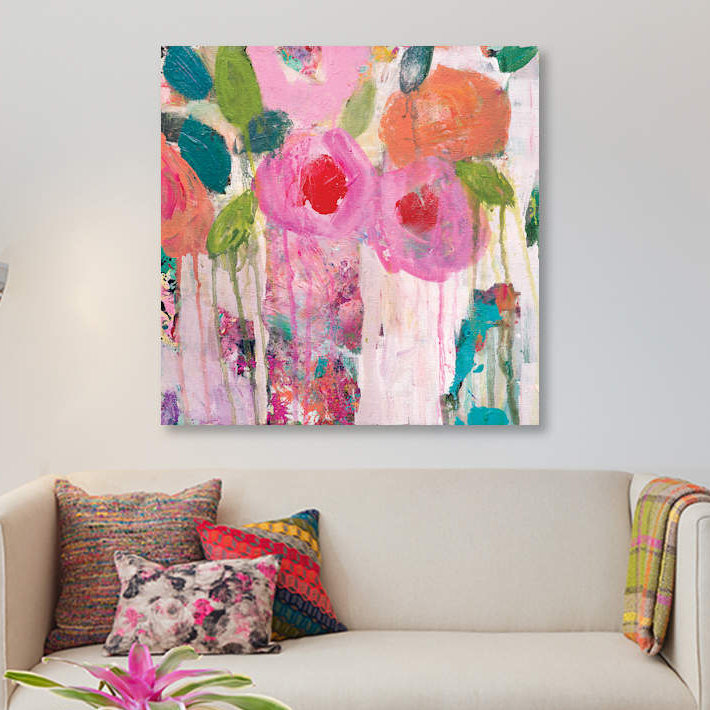 « first baiser », impression sur toile, H 12 po x l 12 po x P 0,75 po, Toile tendue, Pas de tapis